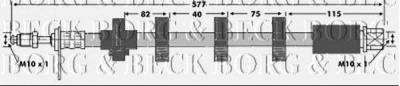 BORG & BECK bbh6684 -  Тормозной шланг